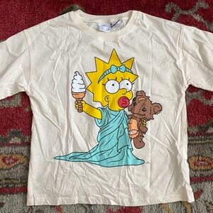 Zara simpsons tee NWOT